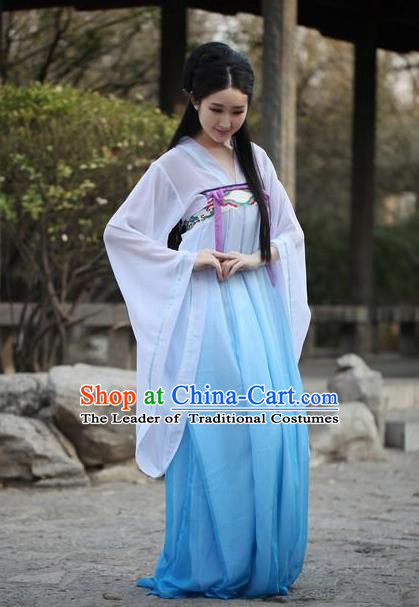 Traditional Ancient Chinese Imperial Consort Costume, Elegant Hanfu Chinese Tang Dynasty Imperial Empress Embroidered Dress for Women