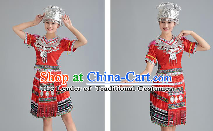 Traditional Chinese classical Yangge Fan Dancing Costume Modern dancing Dress Clothing and Headwear