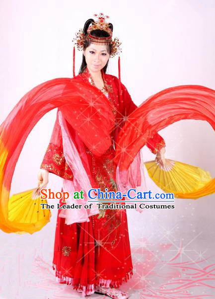 Traditional Chinese Tang Dynasty Imperial Concubine Costume and Headpiece Complete Set, China Ancient Elegant Hanfu Princess Dress Clothing