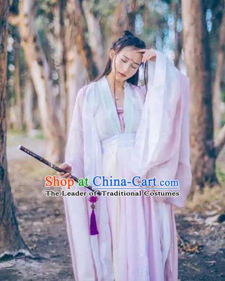 Traditional Ancient Chinese Young Lady Fairy Costume Cardigan and Skirt, Elegant Hanfu Clothing Chinese Tang Dynasty Palace Princess Embroidered Dress for Women