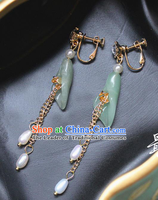 Traditional Handmade Chinese Ancient Classical Accessories Barrettes Xiuhe Suit Earrings Tassel Eardrop for Women