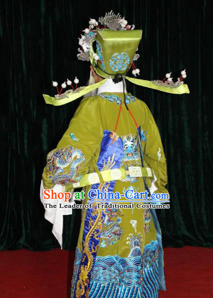 Traditional China Beijing Opera Costume Gifted Scholar Embroidered Robe and Hat Ancient Chinese Peking Opera Embroidery Clothing