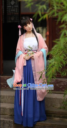 Traditional Chinese Han Dynasty Princess Costume, Elegant Hanfu Clothing Chinese Ancient Fairy Dress for Women
