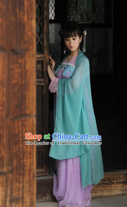 Traditional Chinese Tang Dynasty Imperial Concubine Costume Cardigan Fairy Dress, Elegant Hanfu Clothing Chinese Ancient Princess Clothing for Women