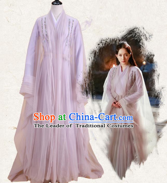 Traditional Ancient Chinese Ten great III of peach blossom Fairy Costume, Elegant Hanfu Clothing Chinese Han Dynasty Imperial Princess Dress Clothing for Women
