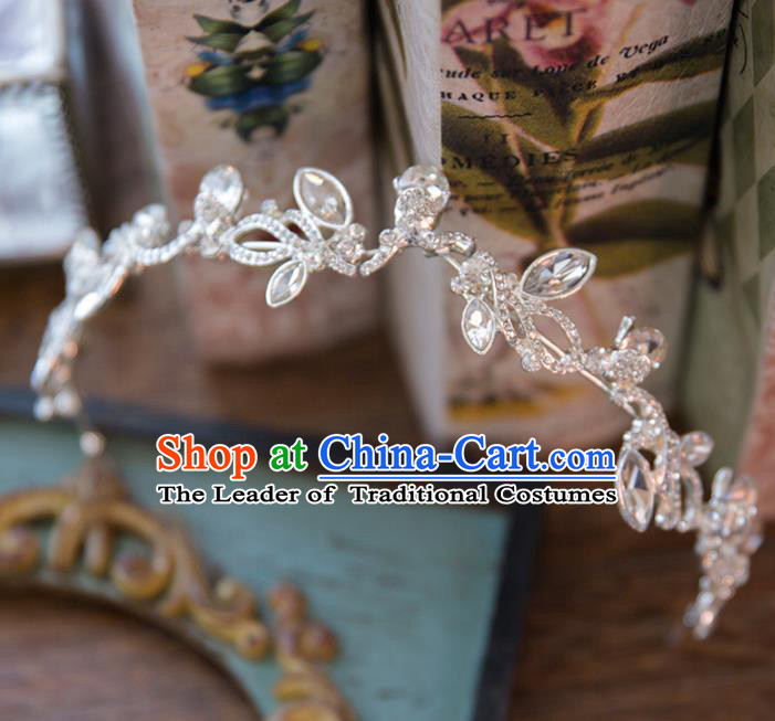 Top Grade Handmade Classical Hair Accessories Baroque Style Princess Crystal Hair Clasp Headwear for Women