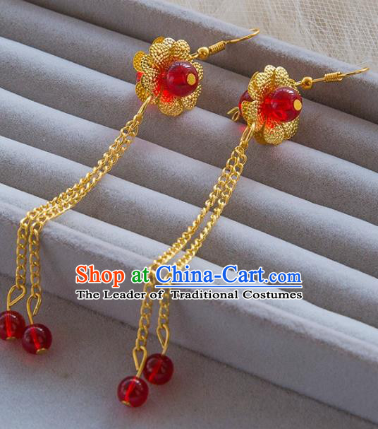 Top Grade Handmade Classical Jewelry Accessories Hanfu Wedding Earrings Bride Eardrop Women