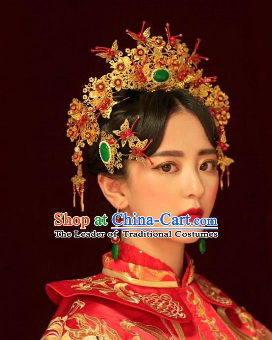 Chinese Hair Jewelry Accessories Hairpins Headwear Headdress Hair Crown for Women