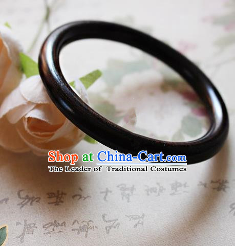Chinese Handmade Classical Accessories Ebony Bracelet, China Hanfu Bangle for Women