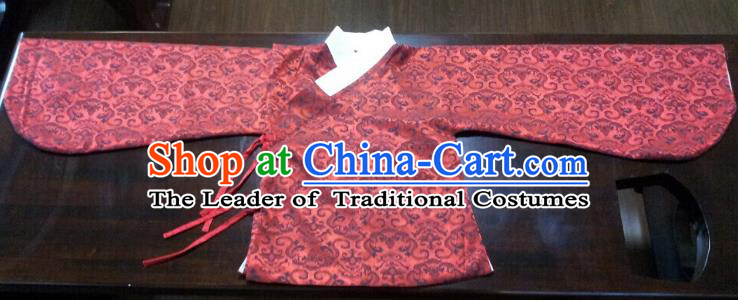 Traditional Oriental China Costume Palace Lady Red Blouse, Chinese Ming Dynasty Embroidered Upper Outer Garment Clothing for Women