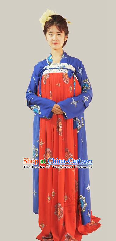 Traditional Chinese Tang Dynasty Young Lady Costumes Ancient Princess Slip Skirts for Women
