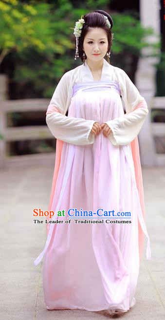 Traditional Chinese Ancient Palace Lady Costume, Asian China Tang Dynasty Imperial Concubine Embroidered Skirts for Women