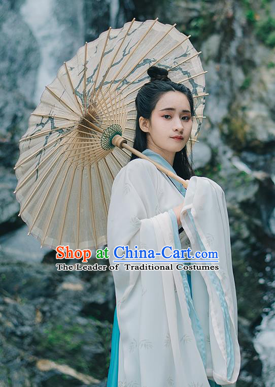 Traditional Chinese Ancient Palace Lady Costume, Asian China Jin Dynasty Princess Embroidered Dress Clothing for Women