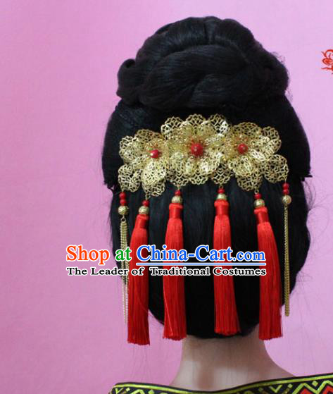 Traditional Handmade Chinese Ancient Classical Hair Accessories Bride Wedding Barrettes Empress Phoenix Coronet Hairpins