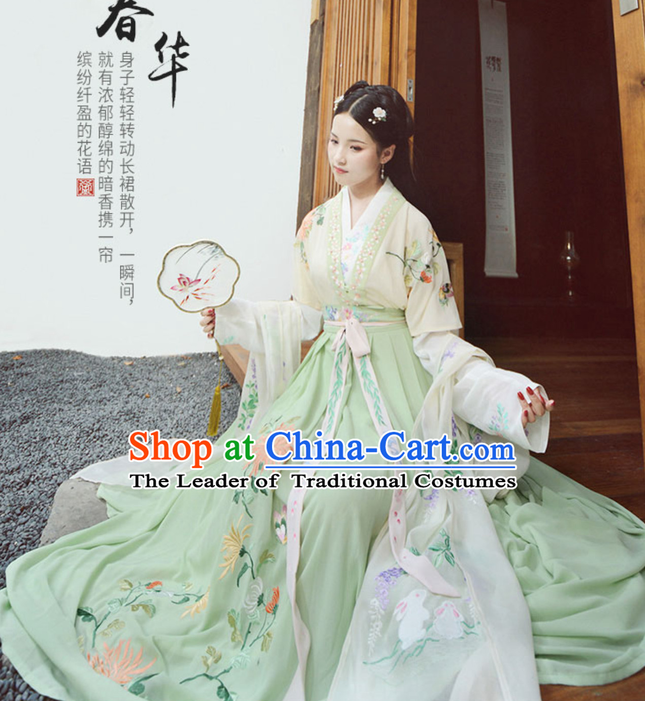 Ancient Chinese Han Dynasty Princess Clothing Costumes Complete Set for Women