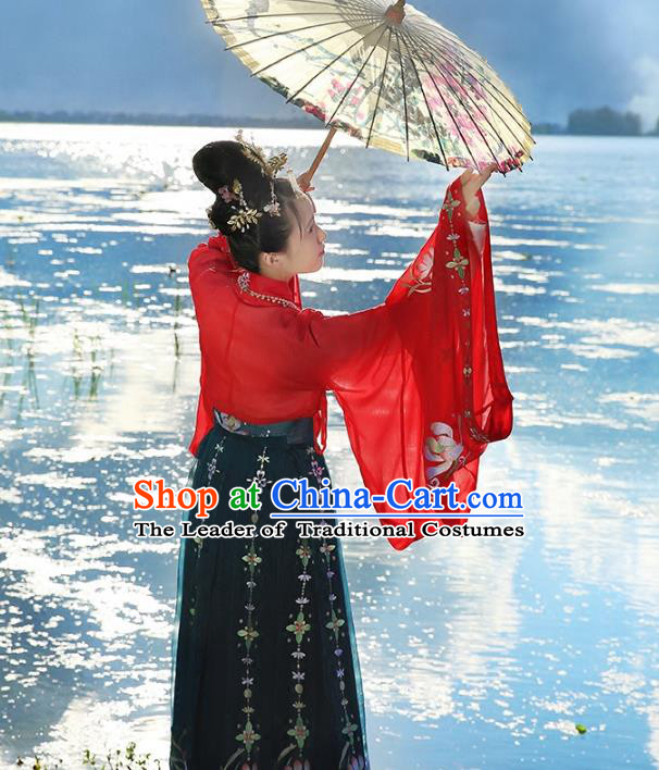 Ancient Chinese Costume hanfu Chinese Wedding Dress Tang Dynasty princess Clothing