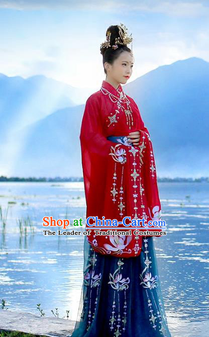 Ancient Chinese Costume hanfu Chinese Wedding Dress Tang Dynasty princess Clothing