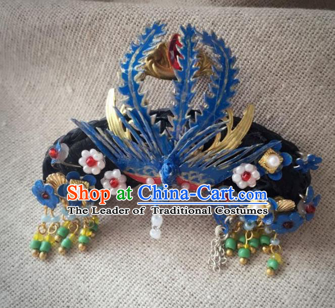 Traditional Handmade Chinese Ancient Classical Hair Accessories Bride Wedding Barrettes Empress Phoenix Coronet Hairpins