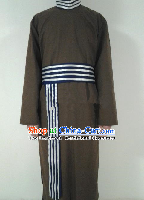 Traditional Ancient Chinese Swordsman Costume, Asian Chinese Ming Dynasty Government Runners Clothing for Men