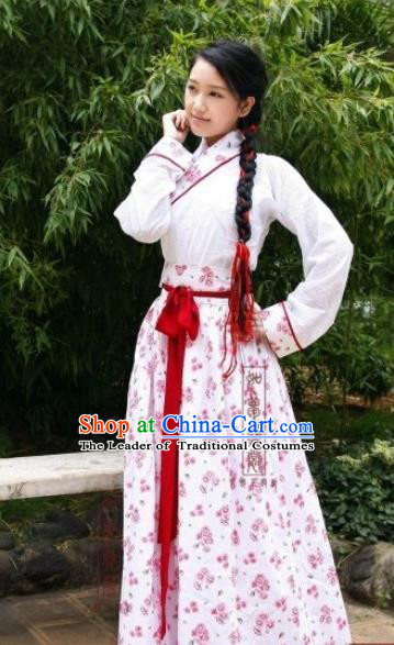 Traditional Ancient Chinese Swordswoman Hanfu Costume, Asian Chinese Song Dynasty Embroidered Clothing for Women