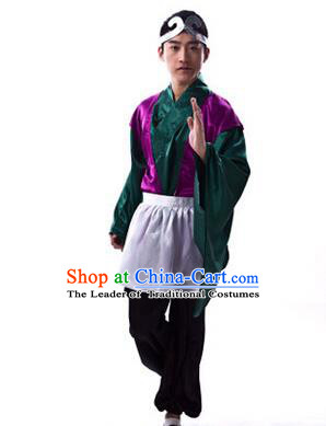 Traditional Ancient Chinese Journey to the West Monk Sha Costume, Asian Chinese Kawaler Clothing for Men