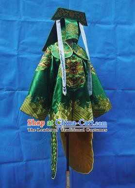 Traditional Chinese Peking Opera Takefu Costume Embroidered Robe, China Ancient Beijing Opera Imperial Bodyguard Gwanbok for Men