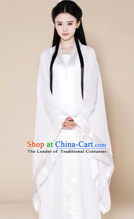 Traditional Ancient Chinese Tang Dynasty Swordswoman Costume, Elegant Hanfu Clothing Chinese Palace Lady Fairy Dress Little Dragon Maiden Clothing