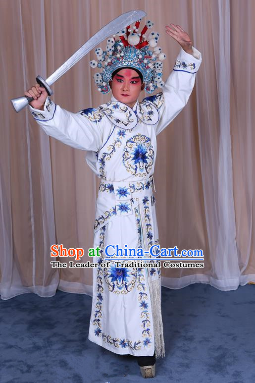 Traditional China Beijing Opera Niche Costume Gifted Scholar Embroidered Robe and Headwear Ancient Chinese Peking Opera Embroidery Clothing