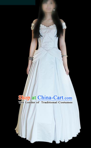 Traditional Chinese Dance Costume Female Wedding Dress Bride Veil Dress for Women