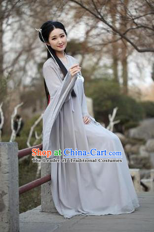 Traditional Ancient Chinese Palace Princess Embroidered Costume Fairy Slip Skirt, Elegant Hanfu Chinese Tang Dynasty Young Lady Dress Clothing