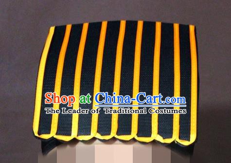 Traditional Chinese Beijing Opera Wu Dang Taoist Black Hats Taoism Headband for Men