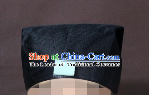 Traditional Chinese Beijing Opera Wu Dang Taoist Black Hats Taoism Headband for Men