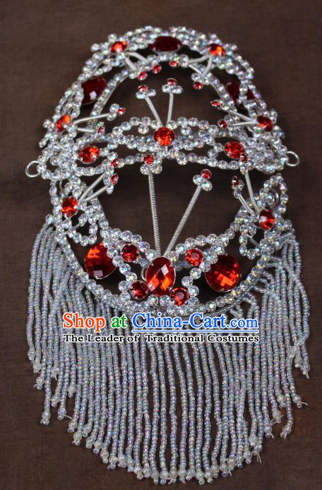 Traditional China Beijing Opera Actress Hair Accessories Hairpins, Chinese Peking Opera Diva Head-Ornaments Headwear