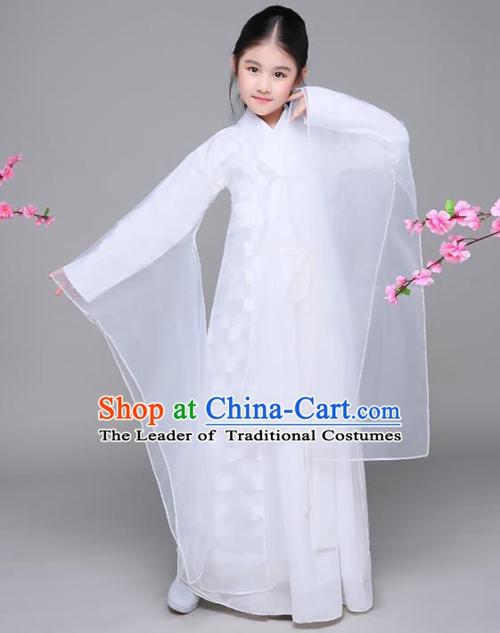 Traditional Chinese Tang Dynasty Fairy Children Costume, China Ancient Princess Hanfu Dress for Kids