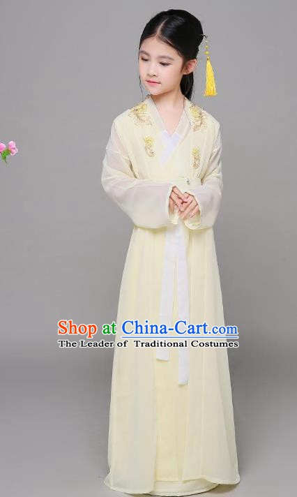 Traditional Chinese Song Dynasty Children Costume, China Ancient Princess Hanfu Dress for Kids