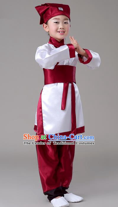 Traditional Chinese Han Dynasty Ancient Scholar Clothing for Kids