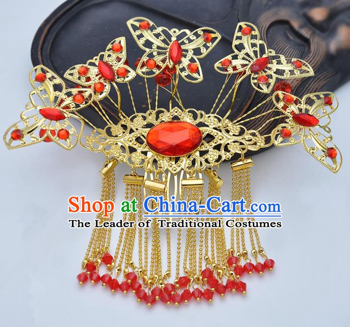 Traditional Handmade Chinese Classical Hair Accessories Hanfu Hairpins Butterfly Headwear for Women