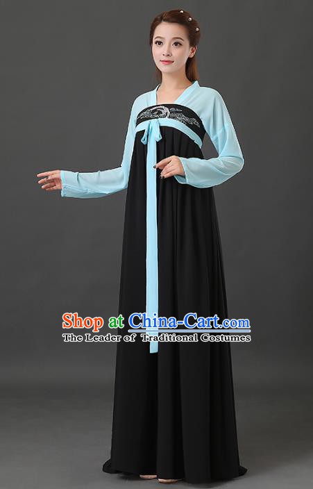 Traditional Chinese Tang Dynasty Court Maid Embroidered Costume, China Ancient Palace Lady Hanfu Dress Clothing for Women