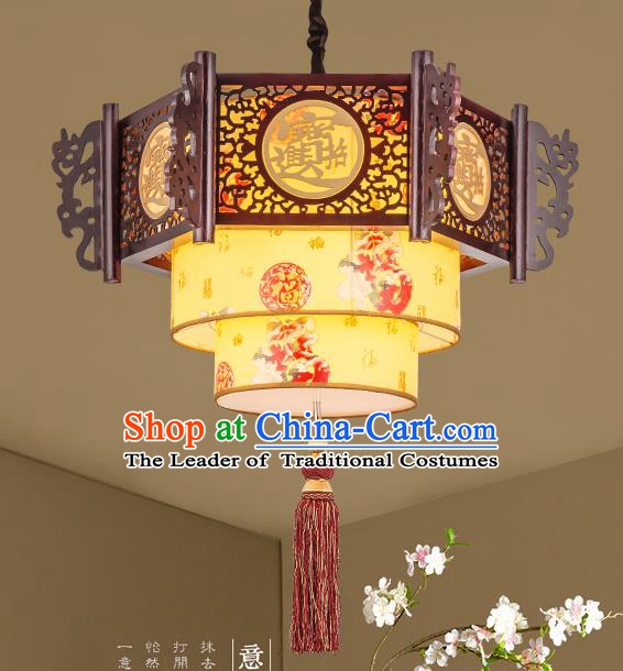 Traditional Chinese Handmade Wood Lantern Palace Lantern China Ceiling Palace Lamp