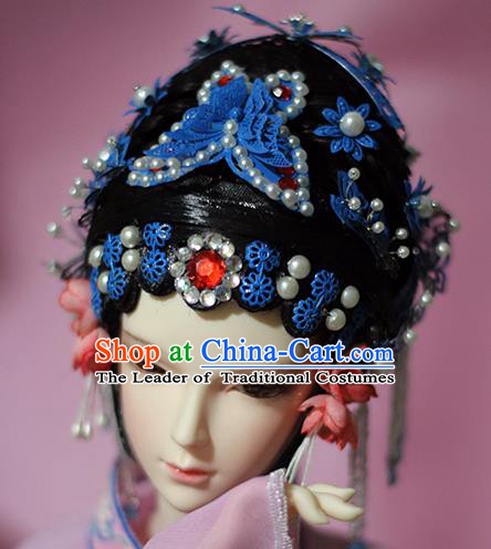 Traditional Handmade Chinese Beijing Opera Actress Hair Accessories Hairpins and Wig for Women