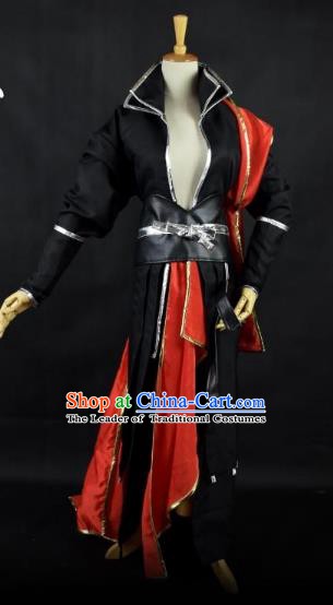 Traditional Chinese Ming Dynasty Swordsman Costume Ancient Cosplay Imperial Bodyguard Clothing for Men