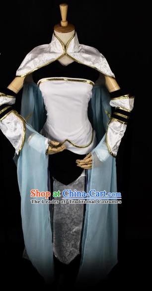 Traditional Chinese Ancient Cosplay Swordsman Clothing Ming Dynasty Heroine for Women