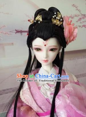 Traditional Handmade Chinese Tang Dynasty Palace Princess Fairy Hair Accessories Hairpins and Wig for Women