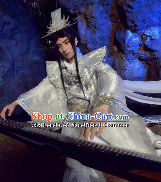 Traditional Chinese Ancient Royal Highness Costume, China Tang Dynasty Swordsman Clothing for Men