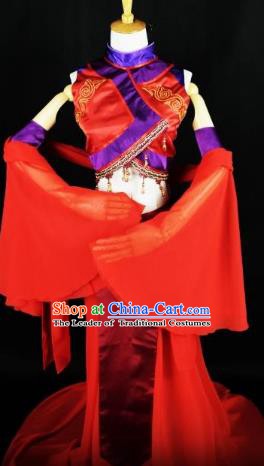 Traditional Chinese Ancient Palace Lady Dance Costume Han Dynasty Nobility Lady Clothing for Women