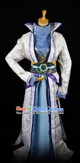 Traditional Chinese Ancient Swordsman Hanfu Costume, China Han Dynasty Royal Highness Clothing for Men