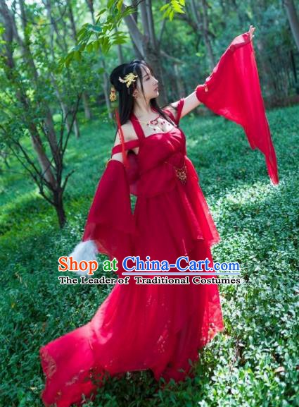 Traditional Chinese Ancient Cosplay Princess Costume Tang Dynasty Palace Lady Dress Clothing