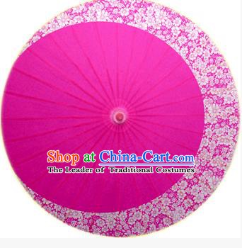 Asian China Dance Umbrella Stage Performance Umbrella Handmade Printing Flower Rosy Oil-paper Umbrellas