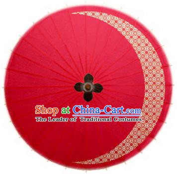 Asian China Dance Umbrella Stage Performance Umbrella Handmade Printing Red Oil-paper Umbrellas