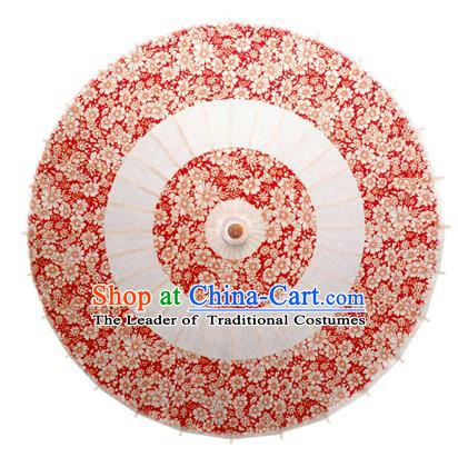 Asian China Dance Umbrella Stage Performance Umbrella Handmade Red Oil-paper Umbrellas